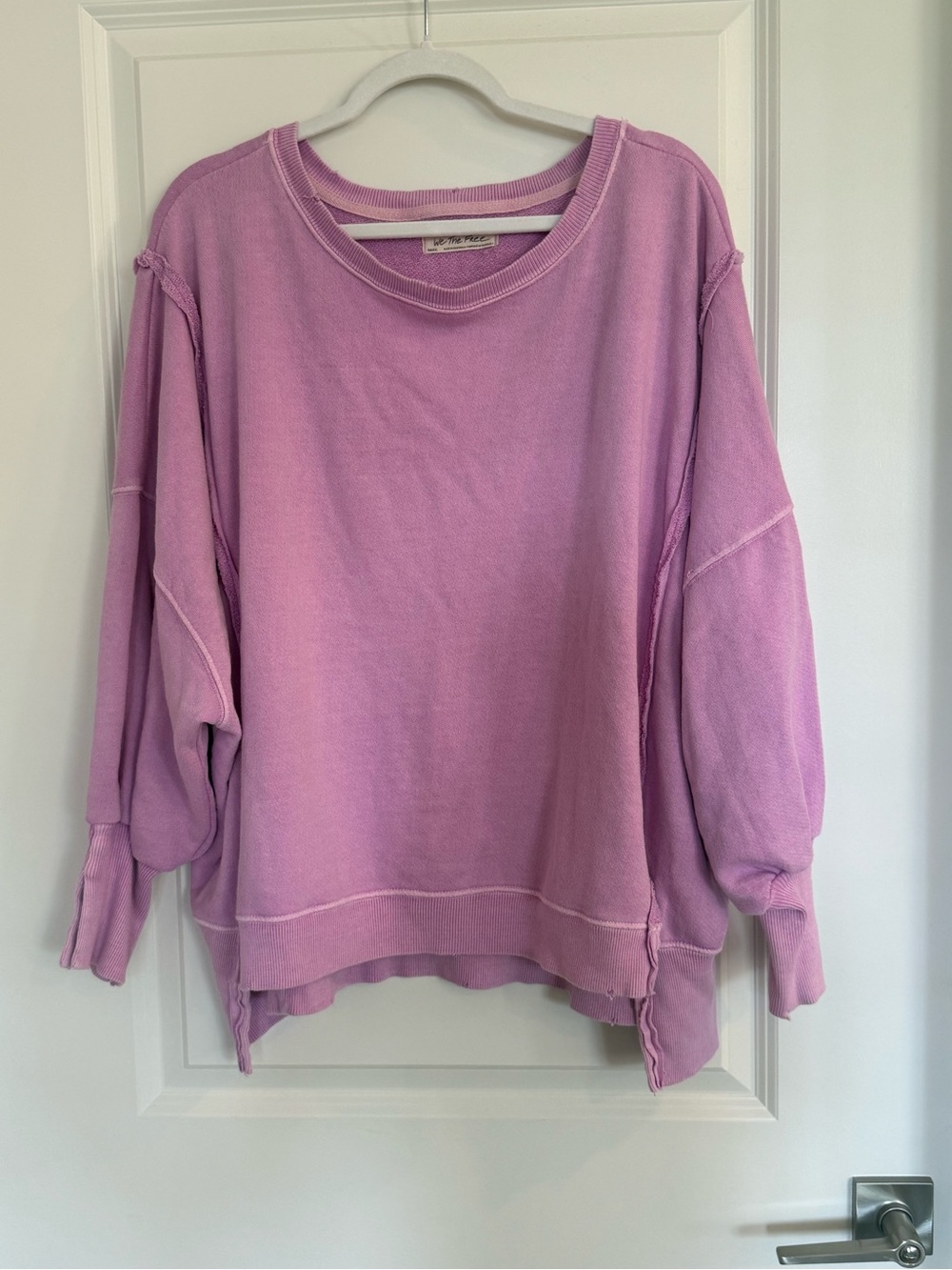 Free People Camden Oversized Sweatshirt-Bubble Tea